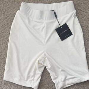 JLUXLABEL White Stretch High-Rise Bike Shorts
